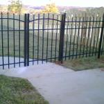 Decorative Aluminum Fence with Double Gate.