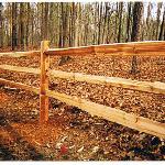 Cedar Split Rail Fence.