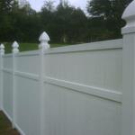 6' White Vinyl Fence